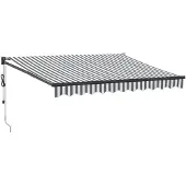 vidaXL Markise Einziehbar Anthrazit und Weiß 3x2,5 m Stoff & Aluminium