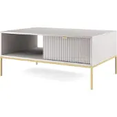 Masseno Couchtisch STELLARE 104 cm Kaffetisch für Wohnzimmer Sofatisch Wohnzimmertisch Grau