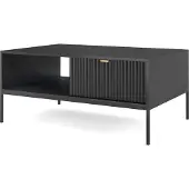 Masseno Couchtisch STELLARE 104 cm Kaffetisch für Wohnzimmer Sofatisch Wohnzimmertisch Schwarz