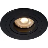 Licht-Erlebnisse Boden Einbauleuchte Aluminium rund D: 9,2 cm Schwarz GU10 Modern