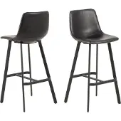 Freiraum Barhocker >I_Oregon< (2er-Set) in schwarz - 46,5x103x50 (BxHxT)