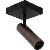 Licht-Erlebnisse Strahler Aluminium verstellbar 10 cm breit Schwarz Grau GU10 Modern Spot