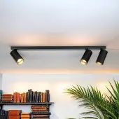 Licht-Erlebnisse Spot Lampe Metall GU10 verstellbar Schwarz 3-flammig länglich Modern Strahler