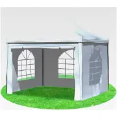 Markenlos Gartenpavillon 3x3m mit Seitenteilen