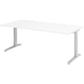 Hjh OFFICE PRO XTRA XB 2E SS - Weiß 200 x 100 höhenverstellbar