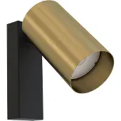 Licht-Erlebnisse Spot Strahler Metall Echt-Messing verstellbar in Schwarz Messing GU10 Modern