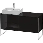 Duravit XSquare Konsolenwaschtischunterbau freistehend, 4 Auszüge, Becken links, 1400x778x548mm, XS4923L4040