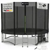Juskys Trampolin JumpMaster L Ø 305 cm mit Sicherheitsnetz & Leiter