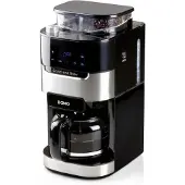 Domo DO721K, Filterkaffeemaschine, Kaffeebohnen, Gemahlener Kaffee, Eingebautes Mahlwerk, Schwarz, Edelstahl