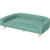 Slyrun Hundebett Hundesofa Haustiersofa, Eukolyptusholz, 98 x 67 x 25 cm, Grün