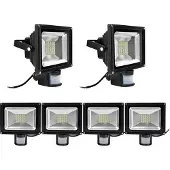 Greenmigo 6pcs 30W LED Strahler mit Bewegungsmelder Warmweiß