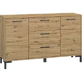 Petits-meubles Buffet Liora mit 3 Schubladen und 2 Türen, Holzoptik, 138cm