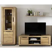 Freiraum Wohnwand >Greno< (3-teilig) in Wildeiche - 235x200x54 (BxHxT)