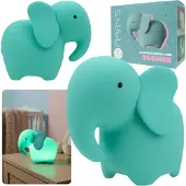 Sarcia.eu Mary's Silikon-Nachtlicht Elefant, Einschlaflampe fürs Kinderzimmer, USB-betriebenes LED-Licht