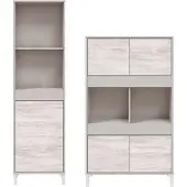 Freiraum Wohnzimmer-Set >VANYA< (2-tlg.) in Kaschmir / Velho Weiß - 78x134x33 (BxHxT)