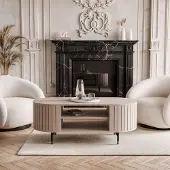 Lookway Couchtisch ELODIE mit Ablage unter der Tischplatte kaschmir