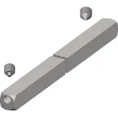 TECWERK Panikstift Vierkant 9 mm geteilter Vollstift - 1 Stk.
