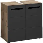Bega BBK Vista Waschbeckenunterschrank Holzwerkstoff Schwarz matt
