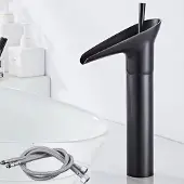 Meoiruery Antikmessing-Waschtischarmatur, Wasserfall-Einhebelmischer, hohe Waschtischarmatur im Retro-Gold-Stil, Einhebelmischer für Badezimmer