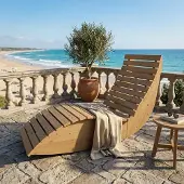 TUGA-Holztech Holzliege Wellenliege Waldsofa Gartenliege "Schaukel-Sannerl"(Fichte) Breite 70cm Schaukelliege Relaxliege Himmelsliege