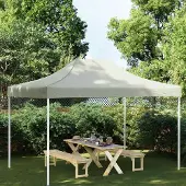 Prolenta Maison Exclusive - Partyzelt-Dach 4,5x3 m Creme 270 g/m²