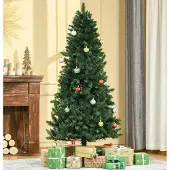 XTEILC Künstlicher Weihnachtsbaum 180 cm Kieferbaum künstlich mit Metallständer für drinnen