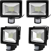 Greenmigo 4pcs 30W LED Strahler mit Bewegungsmelder Warmweiß