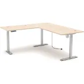 Freiraum Eckschreibtisch >Santorin< in Riva Eiche Nachbildung, Melamin - 185x72x177cm (BxHxT)