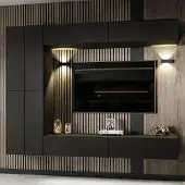 Lookway Wohnwand COLETTE III 175x29,5x40 cm mit PUSH-TO-OPEN-System und flexibler Montage