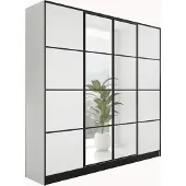 KIER FURNITURE EDEN v2 Kleiderschrank 206,4x205x39cm, 4 Türen, Weiß