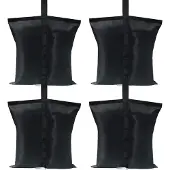 Zimtky Überdachungsgewichte 112 Pfund, Sandsäcke für Pavillonzelte, 4er-Pack (schwarz)