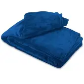 Leonado vicenti Kuscheldecke Dunkelblau 150x200 cm Wolldecke Fleece extra weiche Wohndecke Sofa