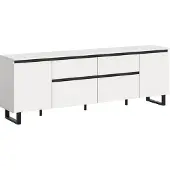 Freiraum Lowboard >Tomasa< in Weiß - 188x65x36cm (BxHxT)