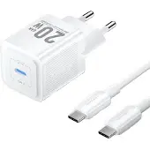 Vention GaN Wall Charger TZ-FEPW0-EU-01/ 1xUSB Type-C + USB Type-C Cable/ 20W