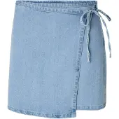 Pieces Pcflora Mw Wickel Denim Minirock | Blau | S