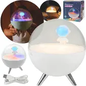Sarcia.eu Mary's LED-Nachtlicht Mond weiß, Lampe fürs Kinderzimmer, USB-steuerbare RGB-Beleuchtung
