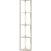 Dopwii LED Standleuchte, Eckregal, dimmbar, 4 Ablagen, warmweißes Licht, 41x30x164cm, Eiche