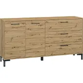 Petits-meubles Buffet Liora mit 3 Schubladen und 2 Türen, Holzoptik, 159cm