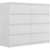 Lookway Moderne Kommode HANA M8 mit Schubladen, Weiß