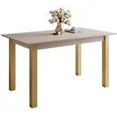 Lookway Ausziehbarer Tisch ARTON GOLD 140 cm, Kaschmir