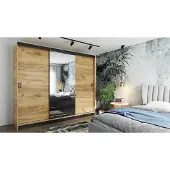 KIER FURNITURE Mehrzweckschrank RETRO 1 200 - Eiche Craft Gold 200x205x59 cm