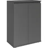Preisbrecher Kommode >Brest< 2 Türen, 1 Boden, Anthrazit - 60x84x35cm (BxHxT)