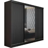 KIER FURNITURE Mehrzweckschrank MALANI 200 - Graphit Anthrazit 200x205x59 cm