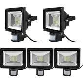 Greenmigo 5pcs 30W LED Strahler mit Bewegungsmelder Warmweiß