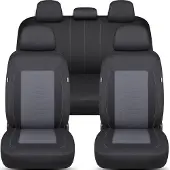 BREMER SITZBEZÜGE Schonbezüge-Komplettset für Skoda Rapid Bj 2012-19 in Schwarz/Grau FT4