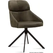 58 aufm Kessel Esszimmerstuhl (2er-Set) Deanna 52x82x63 Schwarz/Khaki