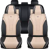 BREMER SITZBEZÜGE Lada Kalina Bj 2005-18 kompatible Schonbezüge in Schwarz/Beige FNL3