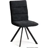 58 aufm Kessel Esszimmerstuhl drehbar (6er-Set) Devan 47x92x60 Schwarz/Anthrazit