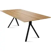 58 aufm Kessel Esstisch Dagmar 10 160x75x90 Esszimmertisch Massivholz Wildeiche