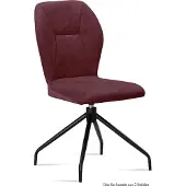 58 aufm Kessel Esszimmerstuhl drehbar (2er-Set) Dorene 51x92x60 Schwarz/Marsala